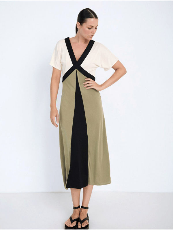 Vestido SKATIE modal tricolor