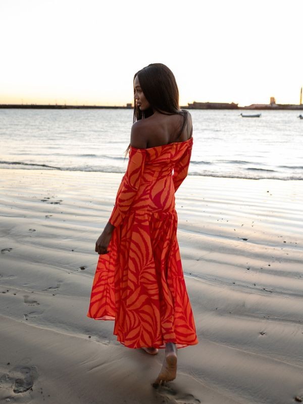 Vestido Alondra naranja