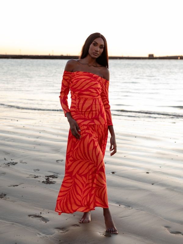 Vestido Alondra naranja