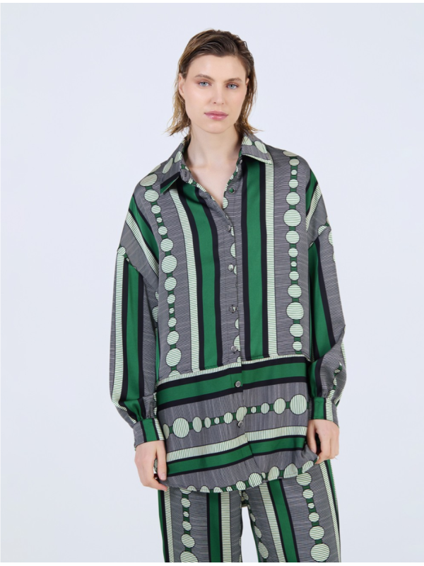 Camisa SKATIE satén estampada