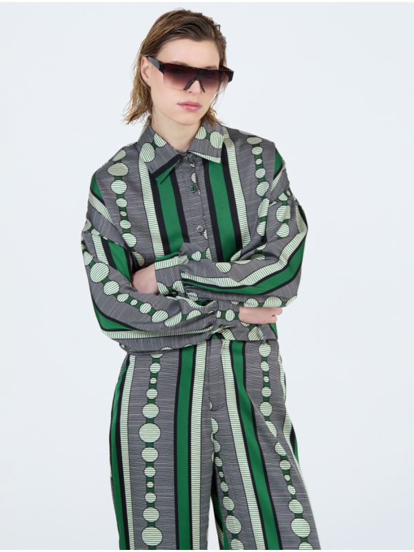 Camisa SKATIE satén estampada