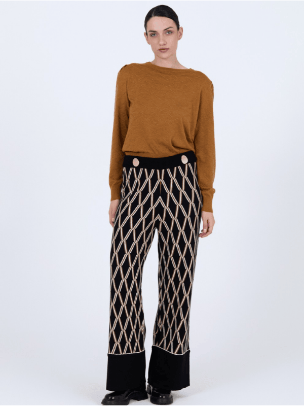 Pantalón SKATIE jacquard geométrico