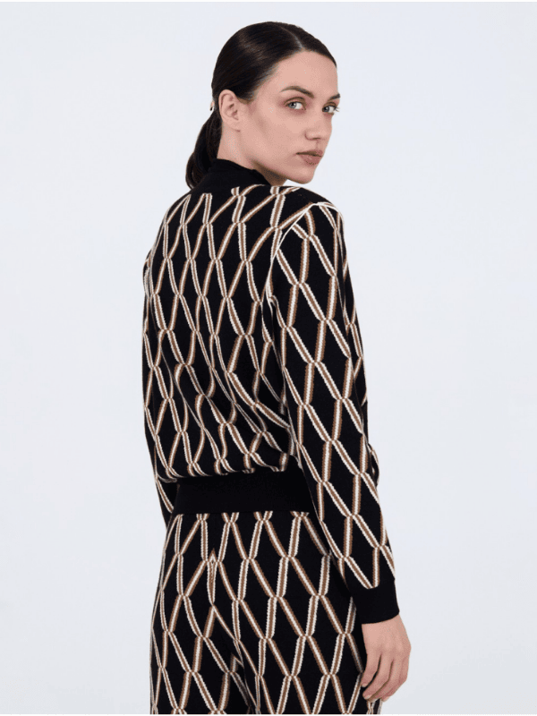 Cárdigan SKATIE jacquard geométrico