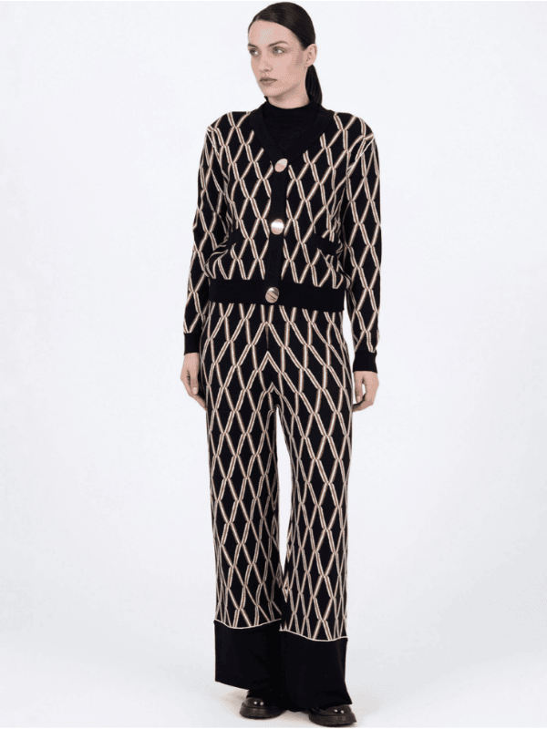 Cárdigan SKATIE jacquard geométrico