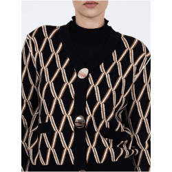 Cárdigan SKATIE jacquard geométrico