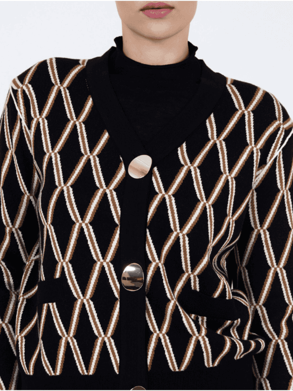 Cárdigan SKATIE jacquard geométrico