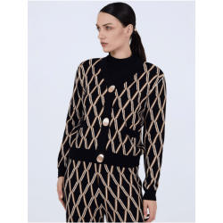 Cárdigan SKATIE jacquard geométrico