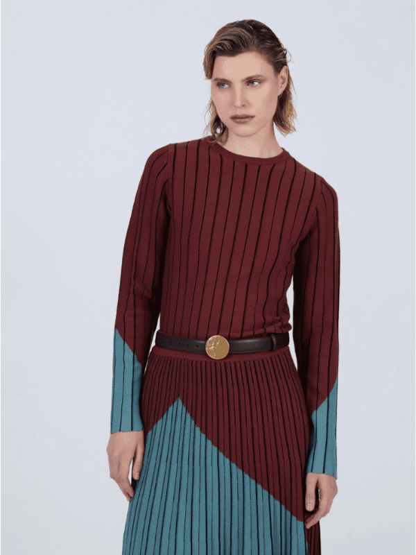 Jersey SKATIE intarsia bicolor