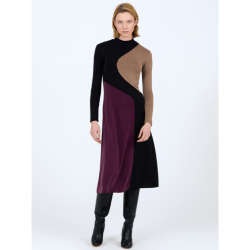 Vestido SKATIE midi tricolor