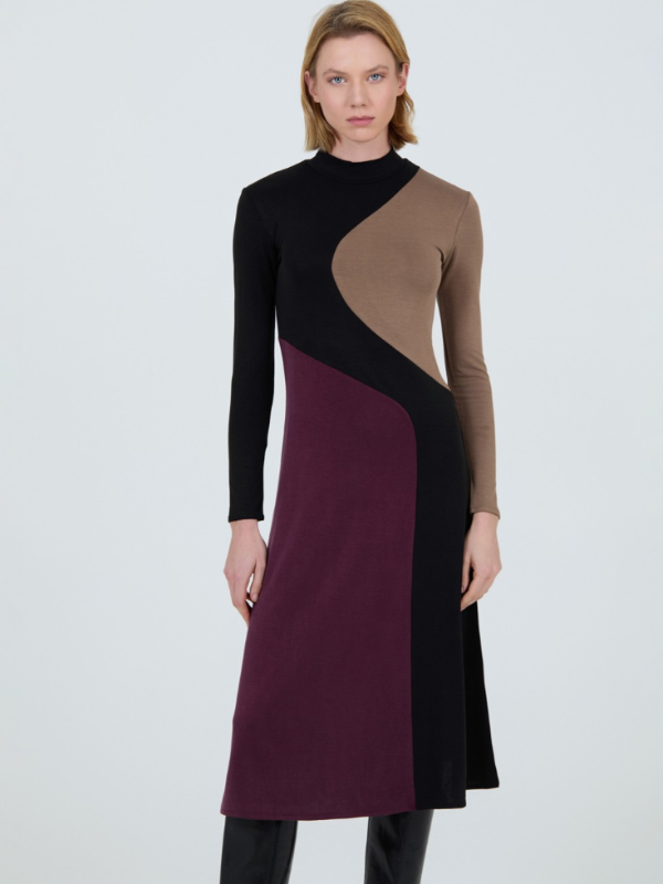 Vestido SKATIE midi tricolor