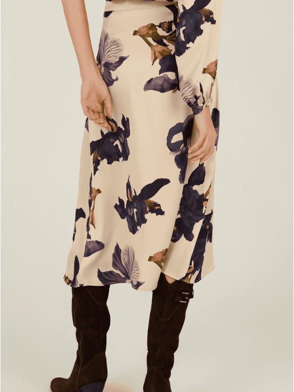 Falda MEISIE larga satinada