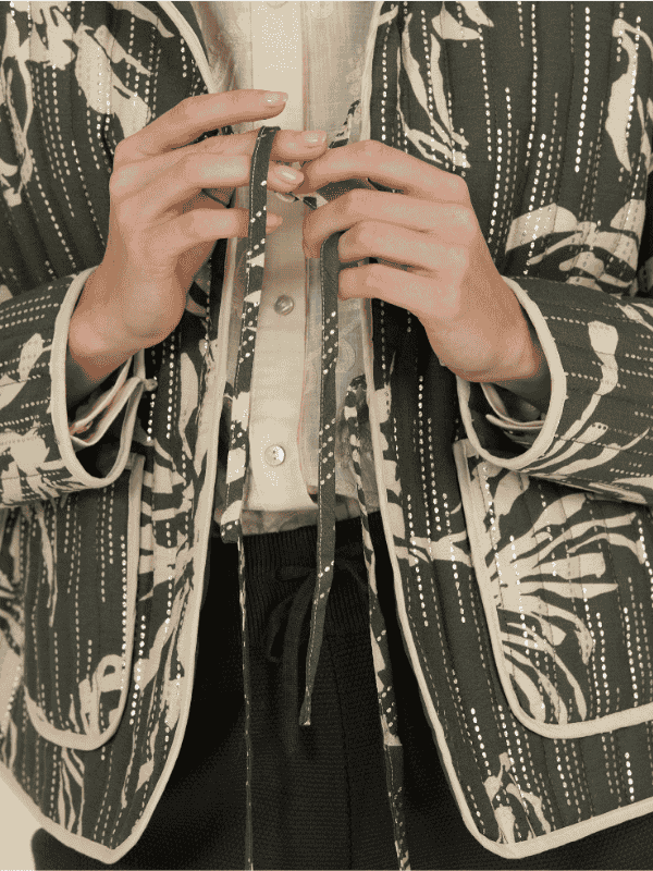 Chaqueta MEISIE estampada guateada