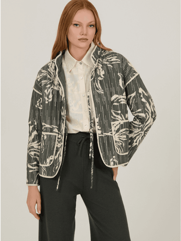 Chaqueta MEISIE estampada guateada