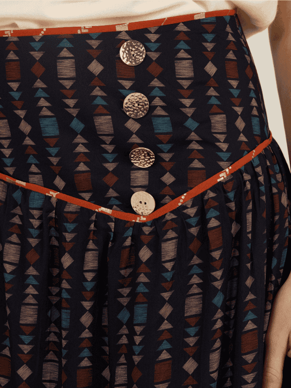 Falda MESIE larga asimétrica