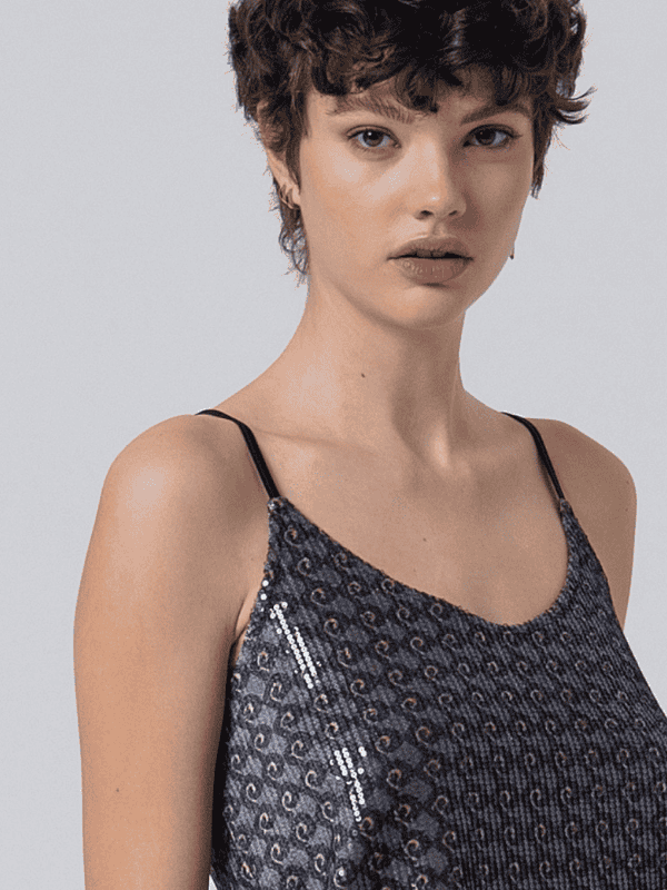 Top SURKANA de lentejuelas