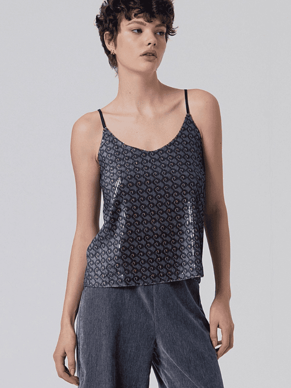 Top SURKANA de lentejuelas