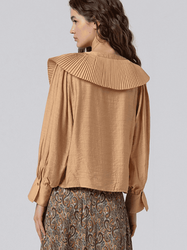 Camisa SURKANA cuello plisado