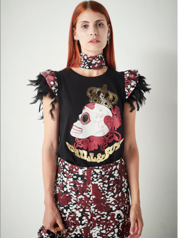 Camiseta CHILL&BUY minivolante skull