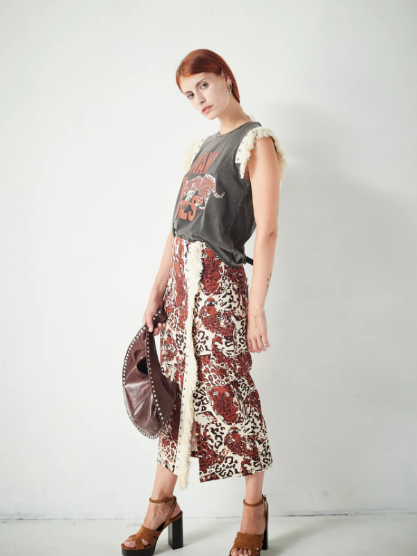 Falda CHILL&BUY flecos tiger