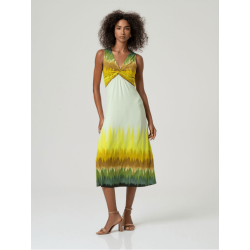 Vestido SURKANA drapeado oliva