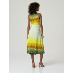 Vestido SURKANA drapeado oliva